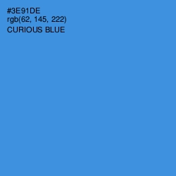 #3E91DE - Curious Blue Color Image
